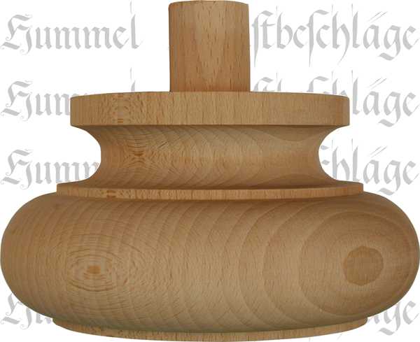 Holzfuß antik, Möbelfuß retro aus Buche, Ø 135mm, Möbelfuss Holz